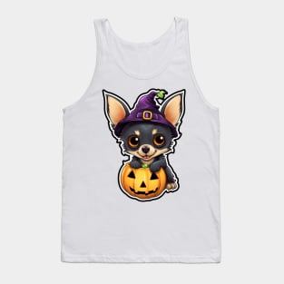 Halloween Chihuahua With Pumpkin Funny Gifts For Halloween Chihuahua Lover Tank Top